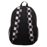 FNAF Black with Checkered Print Backpack, Freddy Fazbear Camera Snapshot Logo, Black Five Nights at Freddy’s - QKYPD