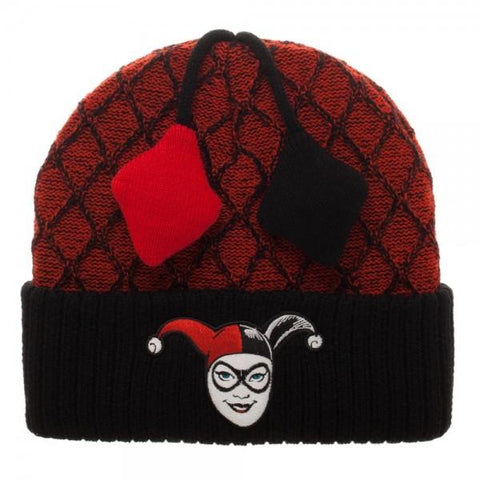 Harley Quinn Diamond Pom Beanie - QKYPD