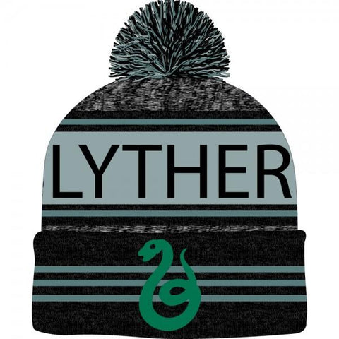 Harry Potter Black Green Teal Marled Pom Beanie - QKYPD